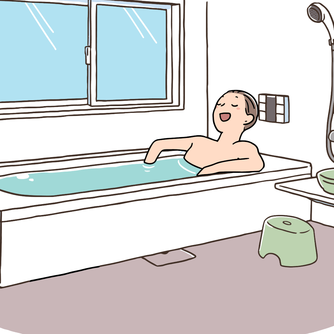 Recommendation to take a bath in the morning because of the hot weather